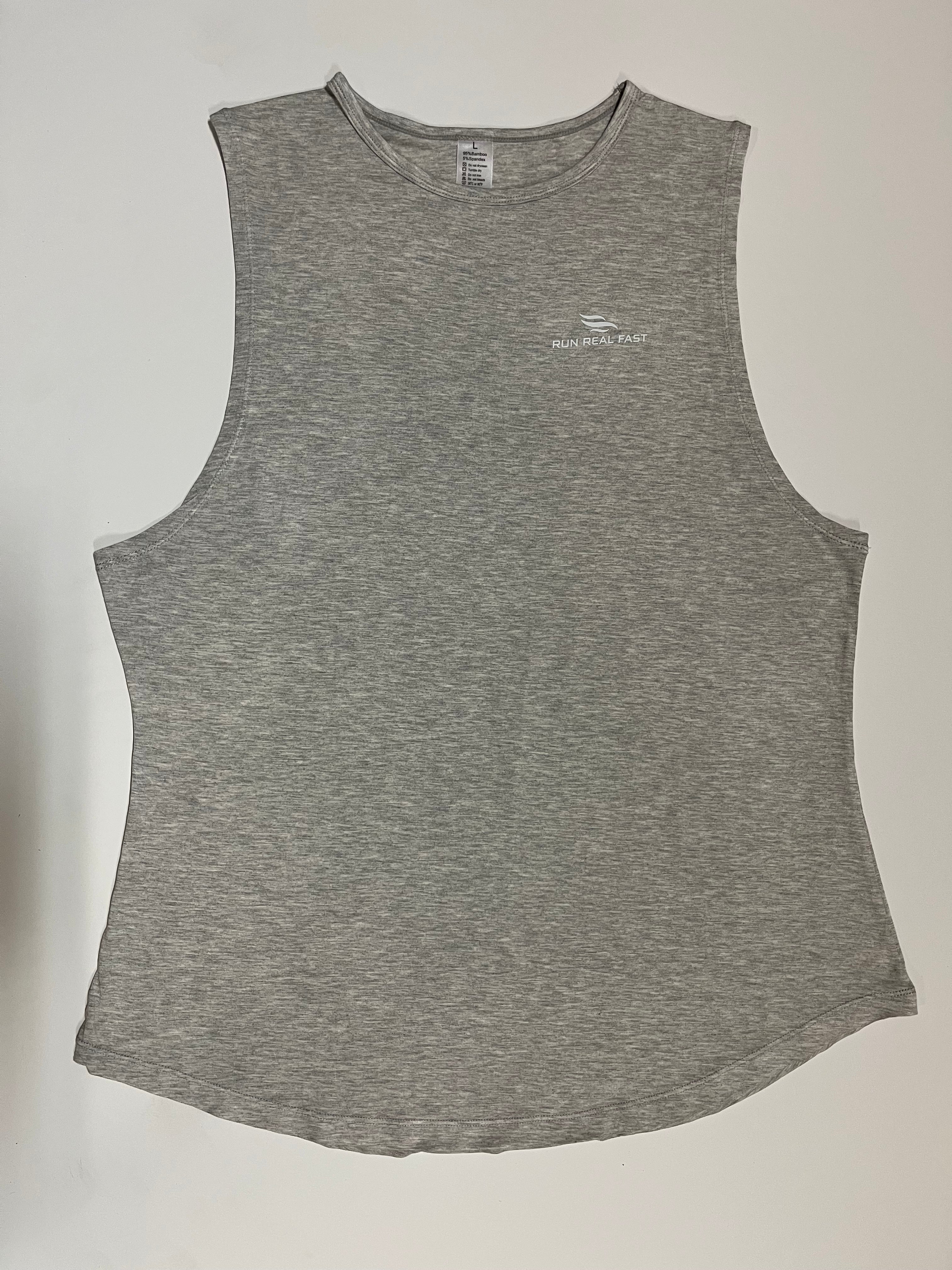 Men Gray Tank – Athletic Fit Sleeveless